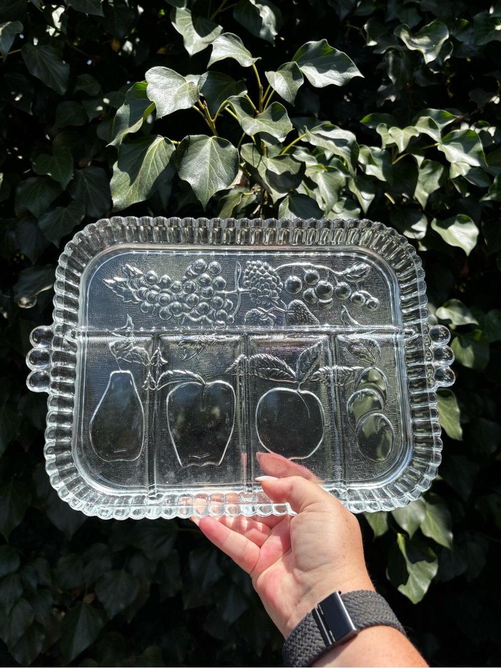 Indiana Glass fruit relish tray
